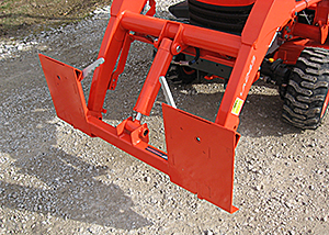 Adapter Bracket - Kubota LA240/LA243 to Skid Steer - Draw Bar & Blanket Harrow